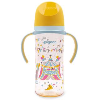 有券的上、PLUS会员：贝亲 自然实感第三代FUN系列 AA225 PPSU奶瓶 彩绘款 330ml 马戏团 LL码 6月+