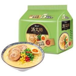 康师傅 方便面 汤大师 日式叉烧豚骨面五连包110g*5 泡面袋装速食 早餐