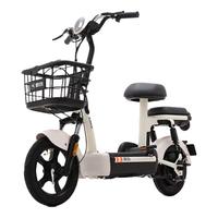 爱玛（AIMA）欢乐豆48V12电动车电动自行车新国标成人可上牌电瓶车 源彩新茶白