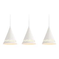 Lighting 雷士 NVC  雷士风尚系列 EJDD9073 简约三头餐吊灯 简约白