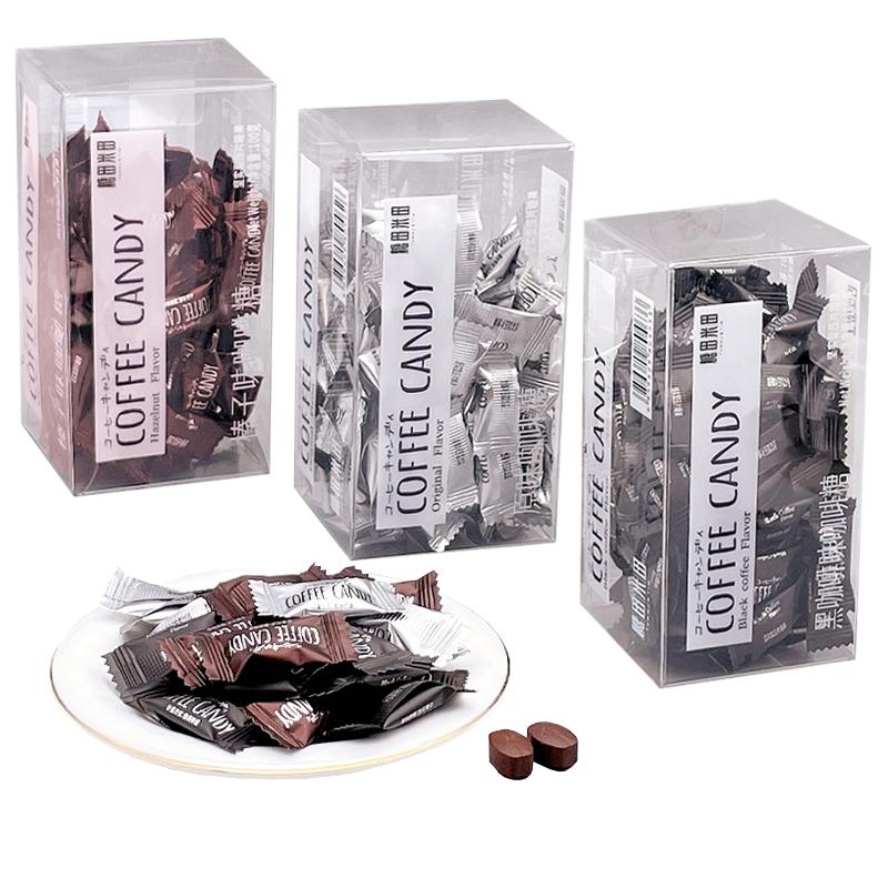 糖田米田 COFFEE CANDY即食原味压缩咖啡豆醇香压片糖网红糖黑咖啡味休闲糖果 榛子味咖啡糖100g*1盒约120颗