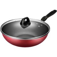 COOKER KING 炊大皇 C30E 炒锅(30cm、无涂层、不粘、铝合金、酒红色)