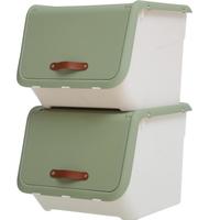 Citylong 禧天龙 X-6322 前开式收纳箱 35L*1个 奶白竹青