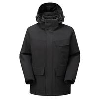 雪中飞 SNOWFLYING三合一款冲锋衣羽绒服秋冬连帽轻户外运动保暖时尚羽绒外套男 【几何黑5915F】 XL (180) 几何黑|8350 180/96A