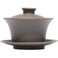 百年利永 宜兴纯全手工紫砂三才盖碗原矿青段泥随心茶盏茶碗功夫茶具配件