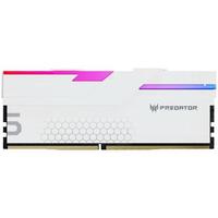 宏碁掠夺者（PREDATOR）48G(24G×2)套装 DDR5 8200频率 台式机内存条 Hermes冰刃系列 RGB灯条(C40) 珍珠白 AI电脑配件