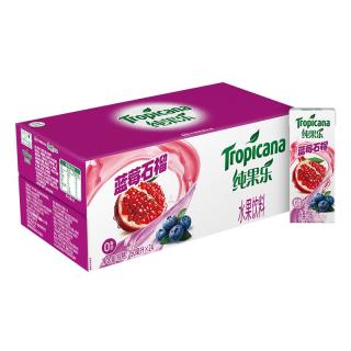 百事 可乐纯果乐 蓝莓石榴味250ml*24盒水果饮料 整箱装