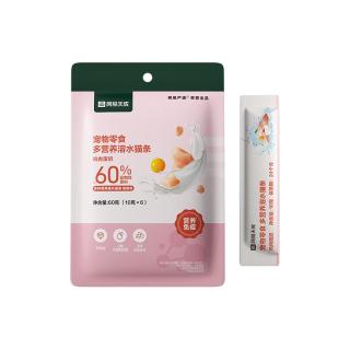 网易天成 网易严选多营养速溶猫条 鸡肉蛋奶 10g*6