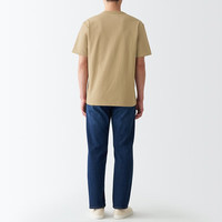無印良品 MUJI 男式粗棉线天竺织短袖T恤