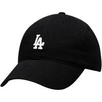 MLB官方男女春夏LA鸭舌帽遮阳运动休闲帽子刺绣软顶棒球帽3ACP77 洛杉矶道奇队/黑色 均码 F