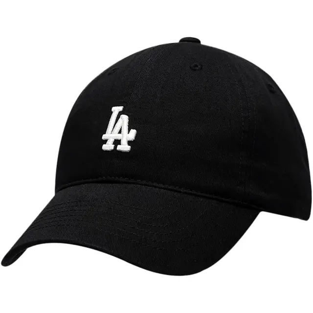MLB官方男女春夏LA鸭舌帽遮阳运动休闲帽子刺绣软顶棒球帽3ACP77 洛杉矶道奇队/黑色 均码 F