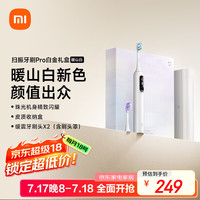 米家 MIJIA 声波扫振电动牙刷Pro白金礼盒  亮丽珠光色 皮质收纳盒 刷头罩防尘