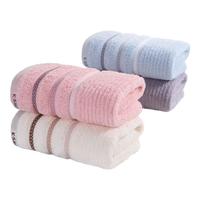 金号毛巾纯棉A类2条装洗脸巾长绒棉成人柔软吸水男女居家 经典红+蓝 2条