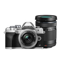 奥林巴斯 OM-D E-M10 Mark IV M4/3画幅 微单相机 银色 14-42mm F3.5 变焦镜头+40-150mm F4 变焦镜头 双头套机