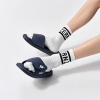 【黑胶时代】休闲运动拖鞋女外穿夏季平底魔术贴鞋子男