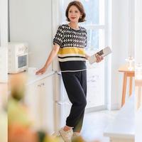 【免搭套装】气质装夏季时尚运动衣服中老年女装晨练两件套