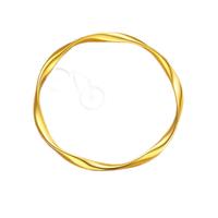 中国珠宝纪念黄金手镯足金莫比乌斯环素圈金镯子