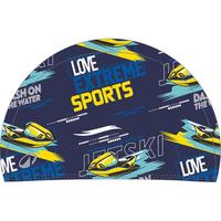 迪卡侬游泳帽透气不勒头网布儿童印花游泳装备-5455508