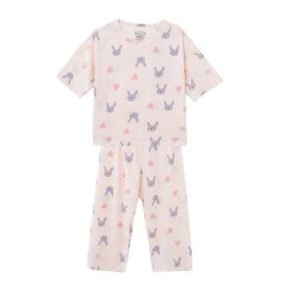 玛米玛卡 MOMOCO儿童套装女童夏装夏季特惠舒适家居服 满印  150 