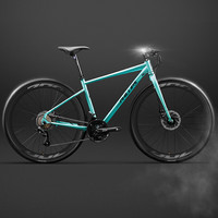菲利普变速公路车自行车轻快破风竞速男女款赛车青少年碟刹弯把单车 GX100【比安奇】-直把-50轮组 L码（适175-185cm） 14速 手变一体