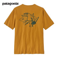 Patagonia 男士棉质户外休闲圆领短袖T恤 Water 37734 WGPU  S