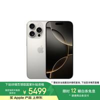 苹果 Apple iPhone 16 Pro 5G手机 128GB 原色钛金属