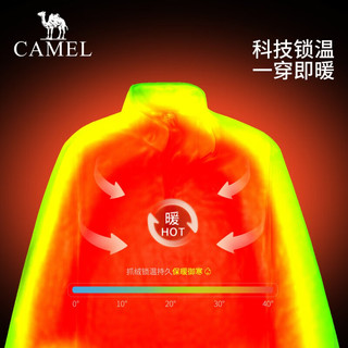 骆驼（CAMEL） 户外抓绒衣男女卫衣春秋保暖上衣外套冲锋衣内胆 橡皮粉 M 