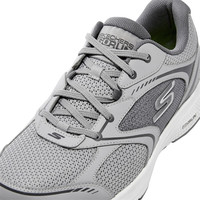 斯凯奇（Skechers）暮光鞋丨男子时尚复古跑步鞋子轻软回弹减震运动体育训练鞋 220371-GYW 灰色/白色 41