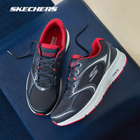 斯凯奇（Skechers）暮光鞋丨男子时尚复古跑步鞋子轻软回弹减震运动体育训练鞋 220371-NVRD 海军蓝色/红色 47