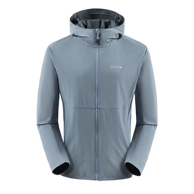 MONTANE ARION HOODIE薄软壳连帽外套男 防风防泼水 户外耐磨透气 迷雾蓝 XL