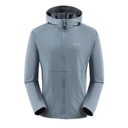 MONTANE ARION HOODIE薄软壳连帽外套男 防风防泼水 户外耐磨透气 迷雾蓝 XL