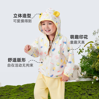 懿琪宝贝宝宝衣夏季薄款男童长袖上衣夏款女童衣服童装小宝宝外套夏装 白底花朵 80 cm