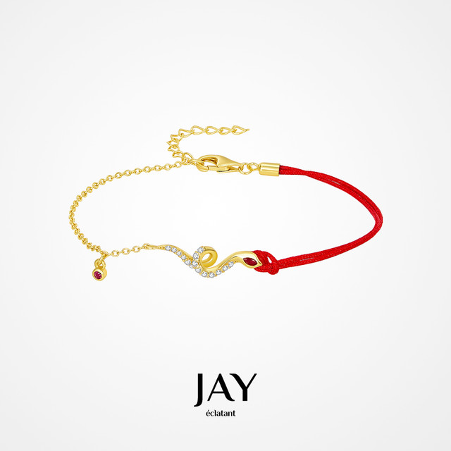 JAY 通体925银蛇手链
