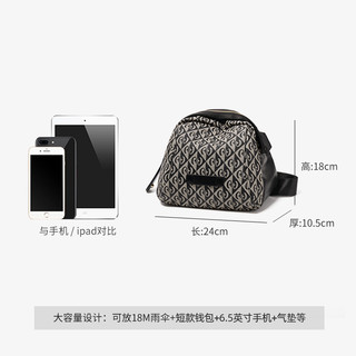 奥康胸包休闲百搭单肩包2025包包老花运动斜挎包女士女包