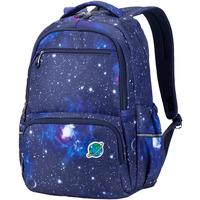 卡拉羊双肩包大容量轻便初中高中大韩版休闲书包CX2805 2803藏青星空