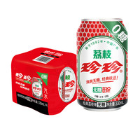 88VIP：珍珍 无糖荔枝味碳酸饮料 330ml*4罐