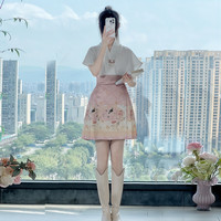 恋霜 女士短款马面裙套装 L24-0601