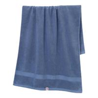 金号 KINGSHORE纯棉加厚浴巾居家抗菌全棉A类柔软不易掉毛洗澡巾 140*72cm 445g 抗菌缎纹-蓝色