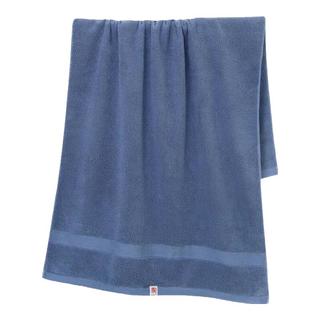 金号 KINGSHORE纯棉加厚浴巾居家抗菌全棉A类柔软不易掉毛洗澡巾 140*72cm 445g 抗菌缎纹-蓝色