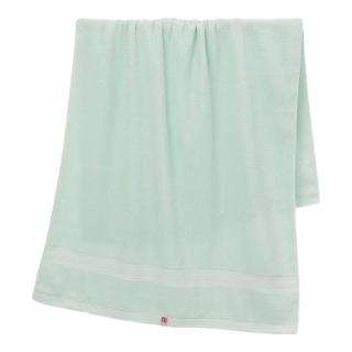 金号 抗菌缎纹浴巾 140*72cm 445g 绿色 柔软不易掉毛