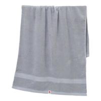 金号 抗菌缎纹浴巾 140*72cm 445g 灰色 纯棉加厚柔软不易掉毛