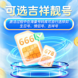 中国广电 流量卡19元选靓号5g全国192g+100分钟