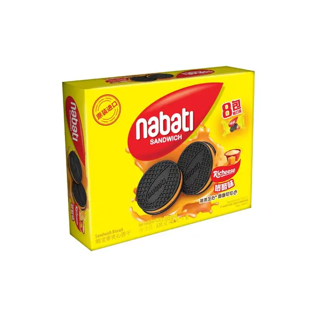丽芝士（Richeese）纳宝帝曲奇奶油味夹心饼干奶酪夹心 320克