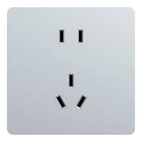 施耐德电气 施耐德开关插座面板 皓呈系列薄雾灰色 86型家用墙壁电源 一开单控