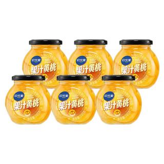 欢乐家果汁黄桃水橘子果罐头 水果果肉果汁罐头 方便零食 245g*6瓶 果汁黄桃罐头245g*6瓶