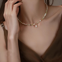 花饰庄园淡水珍珠项链串珠女配饰百搭小众锁骨链多巴胺饰品颈链不掉色 淡水珍珠项链串珠
