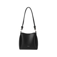 森马(Semir)包包水桶包女2024简约通勤单肩包休闲风手提包大容量女包 黑色90001 均码