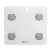 香山体脂秤智能体重秤 电子秤人体家用秤体脂称 弧形超大秤面 磨砂白 充电款