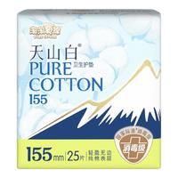 淘淘氧棉天山白消毒级卫生巾组合纯棉日夜用小蛮腰安睡裤多系列任选5件 天山白155mm护垫25片*1包