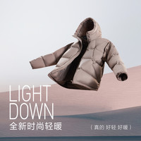 杰克琼斯男士反季羽绒服外套保暖外套大衣男装连帽立领 满印立领羽绒-224412007奶白 165/88A/XS